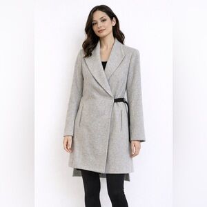 Zara Women Light Gray wool Coat